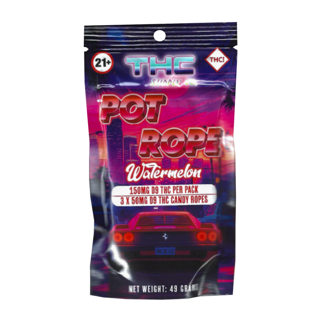 *THCSC Pot Rope 50mg 3pk / Watermelon